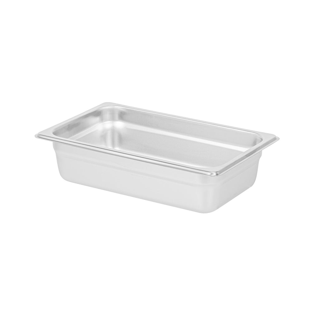 Kitchen Tek Stainless Steel 1/4 Size Steam Table Pan - 2 1/2 Inch Deep, Anti Jam, 24 Gauge - 1 count box