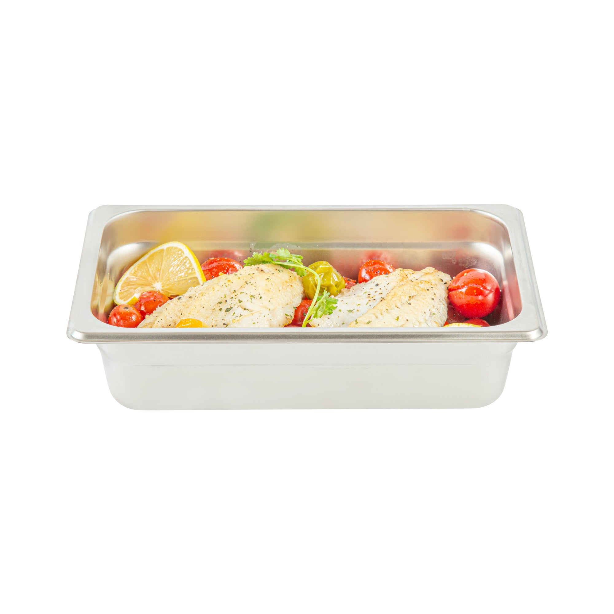 Kitchen Tek Stainless Steel 1/4 Size Steam Table Pan - 2 1/2 Inch Deep, Anti Jam, 24 Gauge - 1 count box