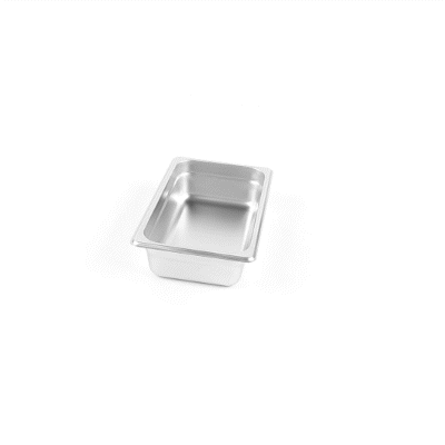 Kitchen Tek Stainless Steel 1/4 Size Steam Table Pan - 2 1/2 Inch Deep, Anti Jam, 24 Gauge - 12 count box