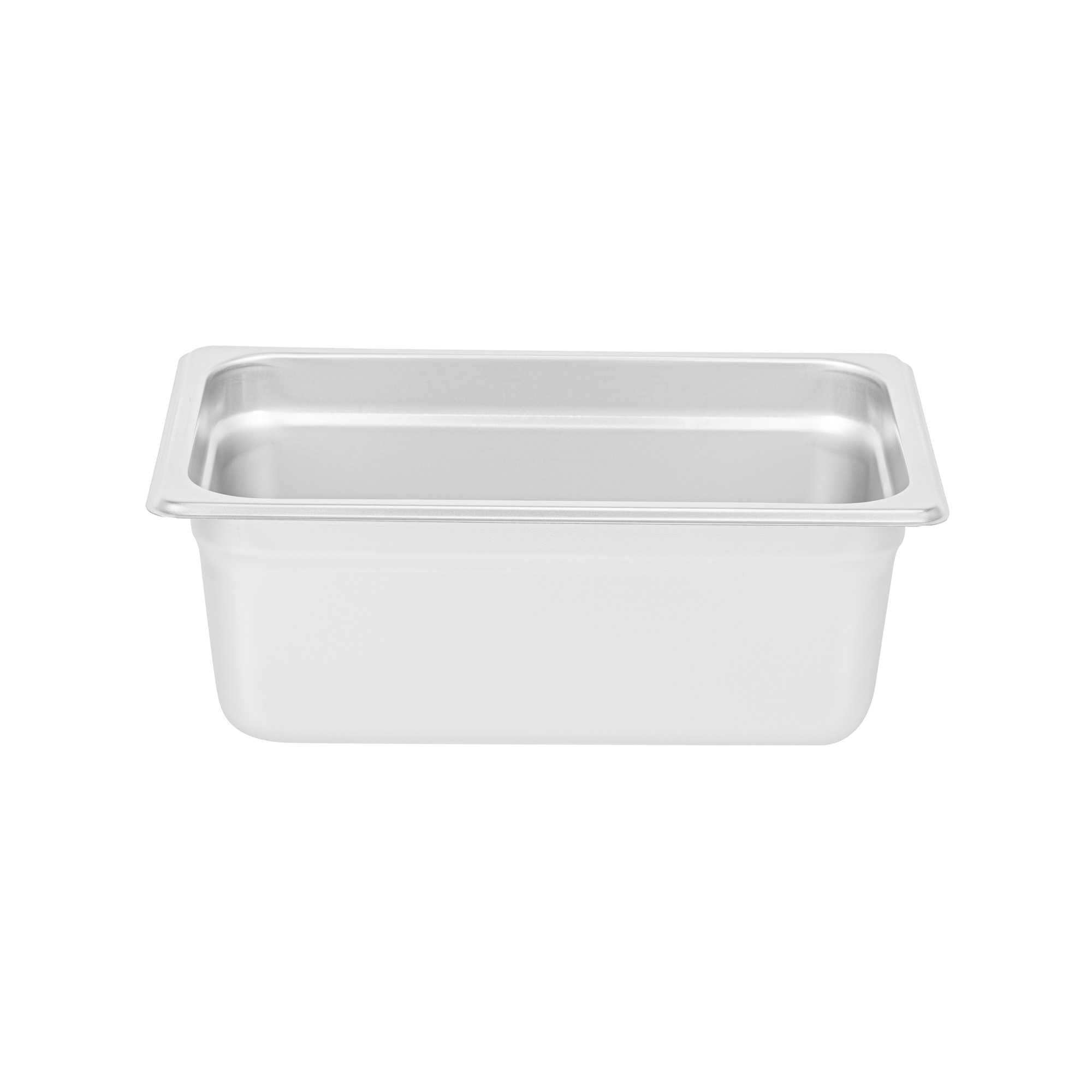 Kitchen Tek Stainless Steel 1/4 Size Steam Table Pan - 4 Inch Deep, Anti Jam, 24 Gauge - 1 count box