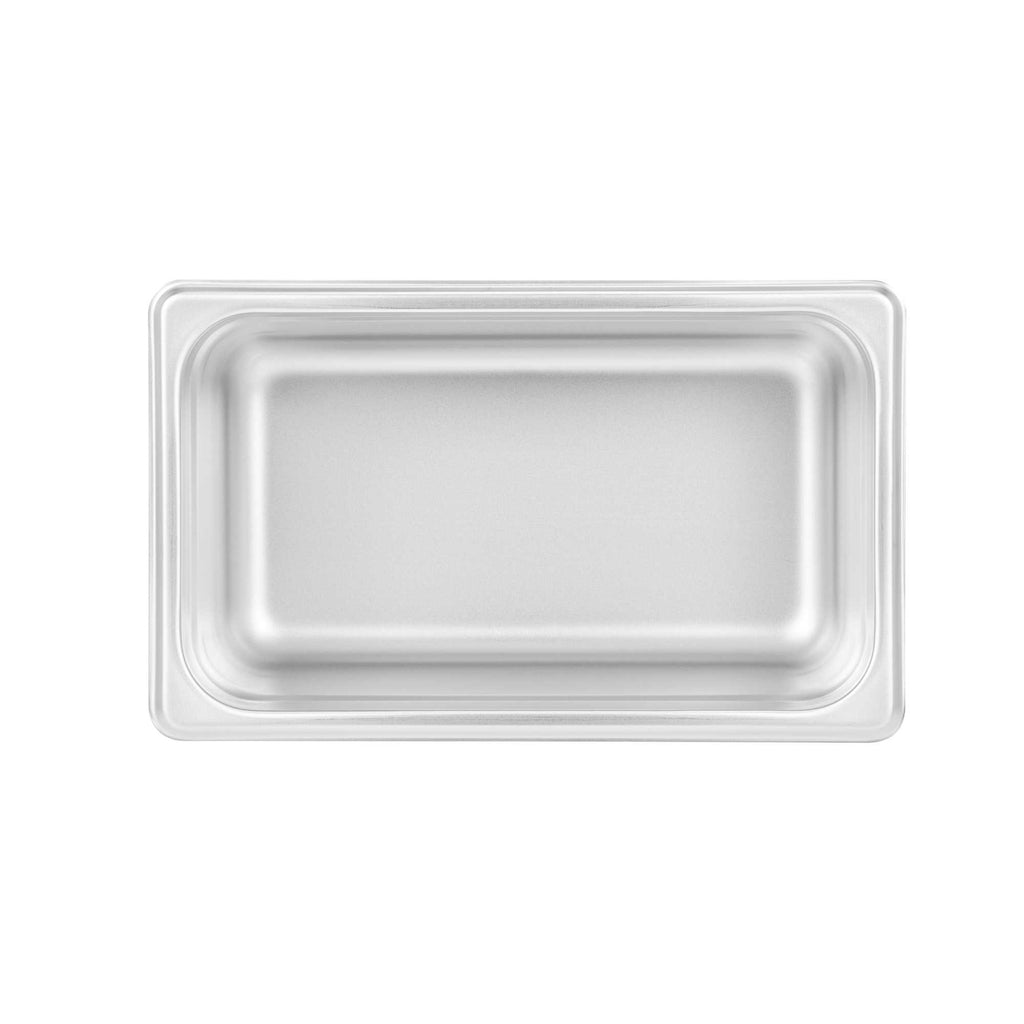 Kitchen Tek Stainless Steel 1/4 Size Steam Table Pan - 4 Inch Deep, Anti Jam, 24 Gauge - 1 count box