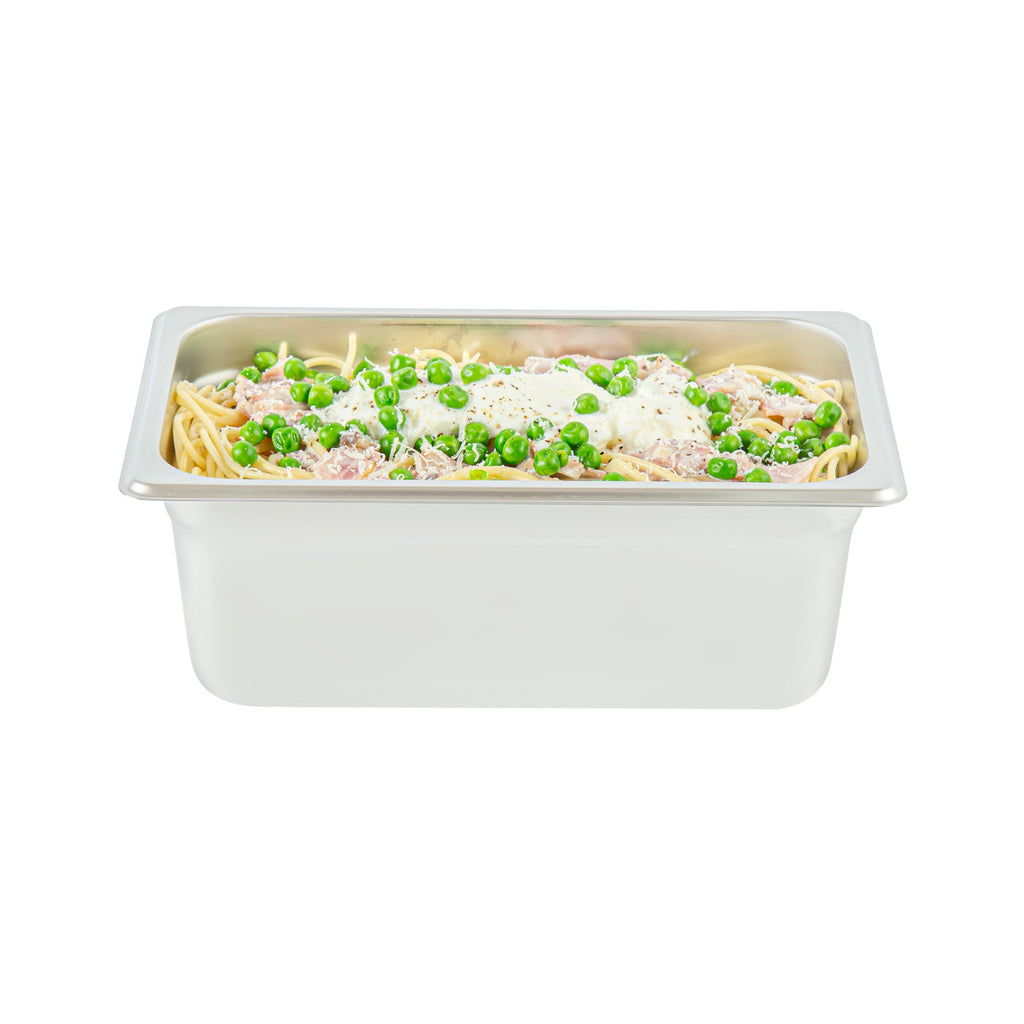 Kitchen Tek Stainless Steel 1/4 Size Steam Table Pan - 4 Inch Deep, Anti Jam, 24 Gauge - 12 count box