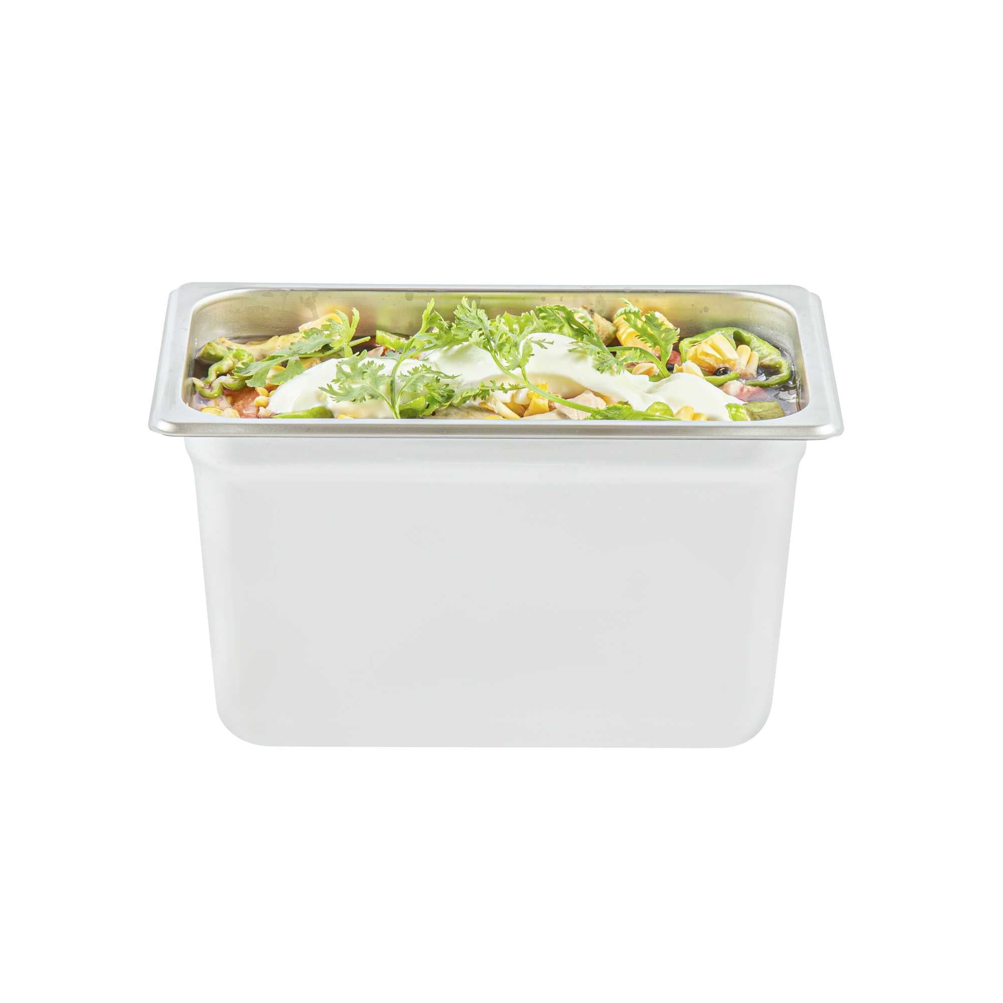 Kitchen Tek Stainless Steel 1/4 Size Steam Table Pan - 6 Inch Deep, Anti Jam, 24 Gauge - 1 count box