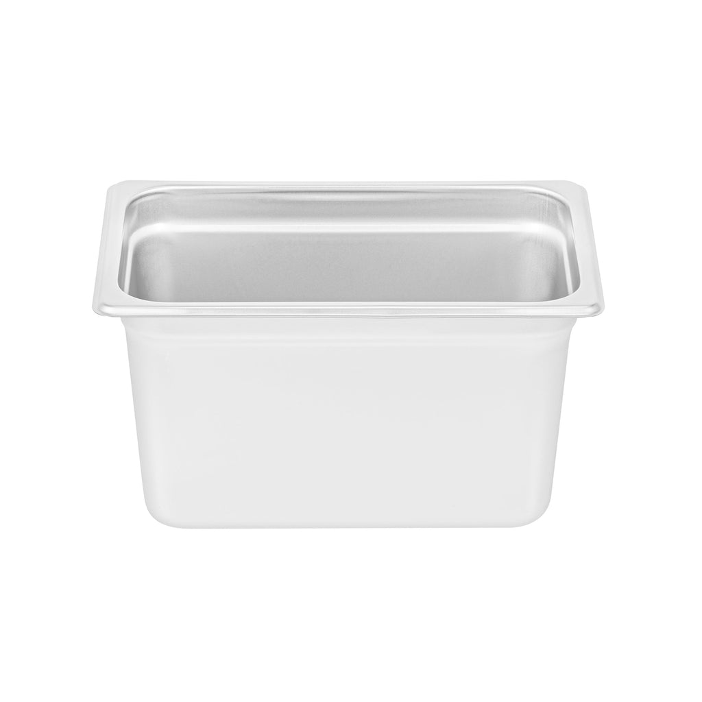 Kitchen Tek Stainless Steel 1/4 Size Steam Table Pan - 6 Inch Deep, Anti Jam, 24 Gauge - 12 count box