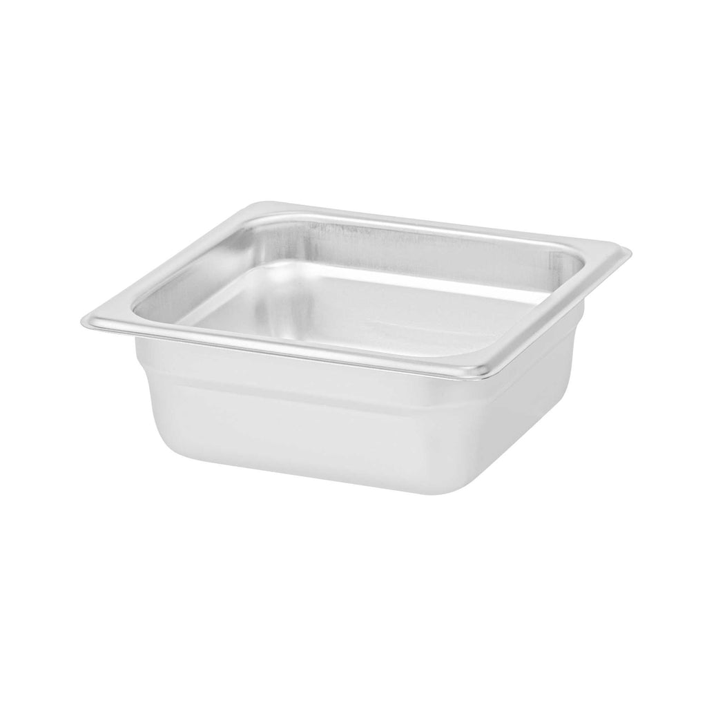Kitchen Tek Stainless Steel 1/6 Size Steam Table Pan - 2 1/2 Inch Deep, Anti Jam, 24 Gauge - 1 count box