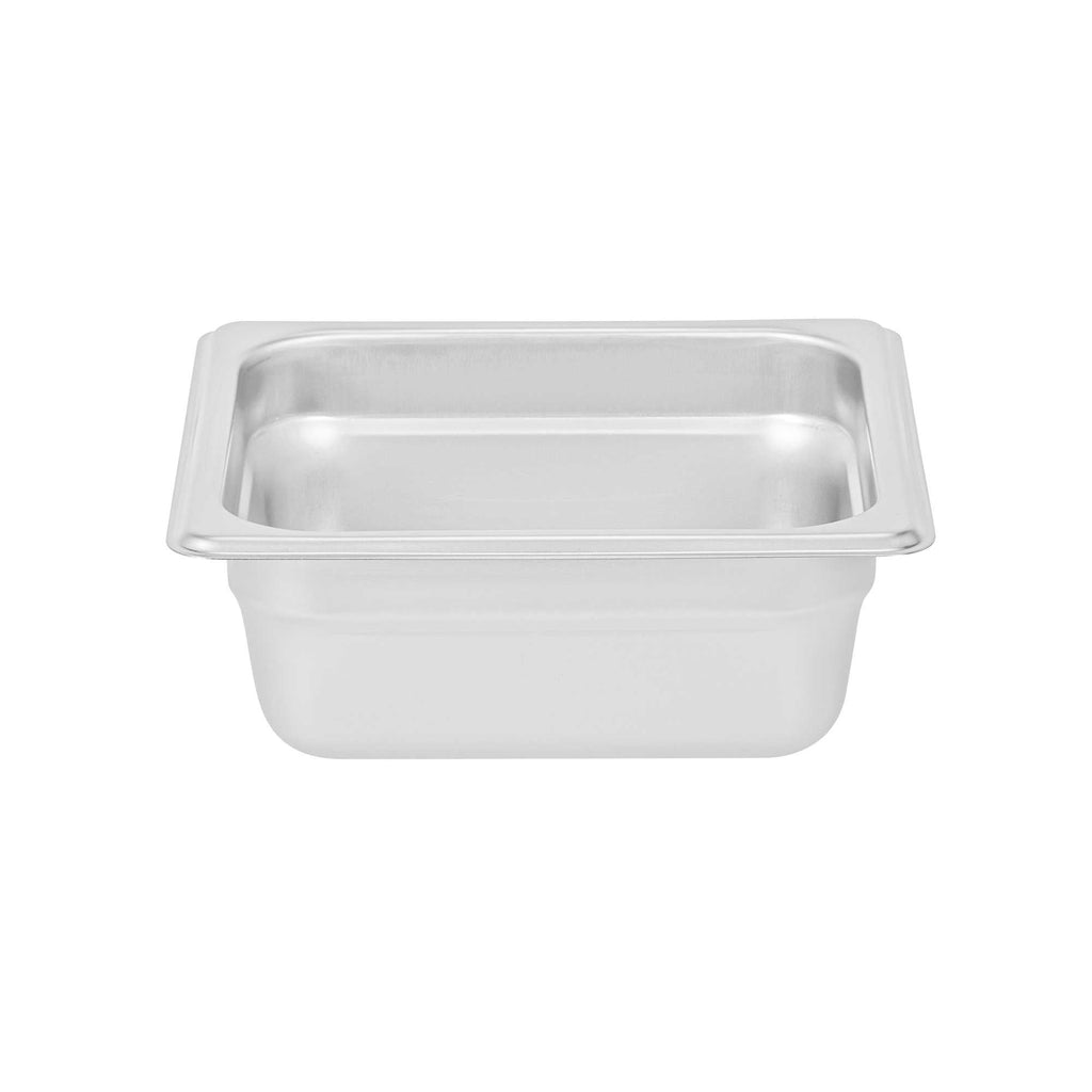 Kitchen Tek Stainless Steel 1/6 Size Steam Table Pan - 2 1/2 Inch Deep, Anti Jam, 24 Gauge - 1 count box