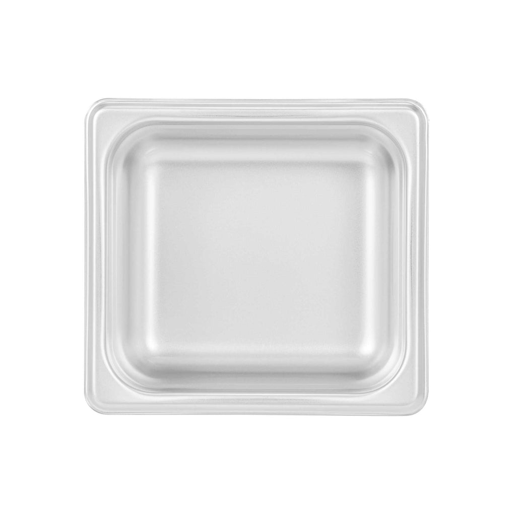 Kitchen Tek Stainless Steel 1/6 Size Steam Table Pan - 2 1/2 Inch Deep, Anti Jam, 24 Gauge - 1 count box