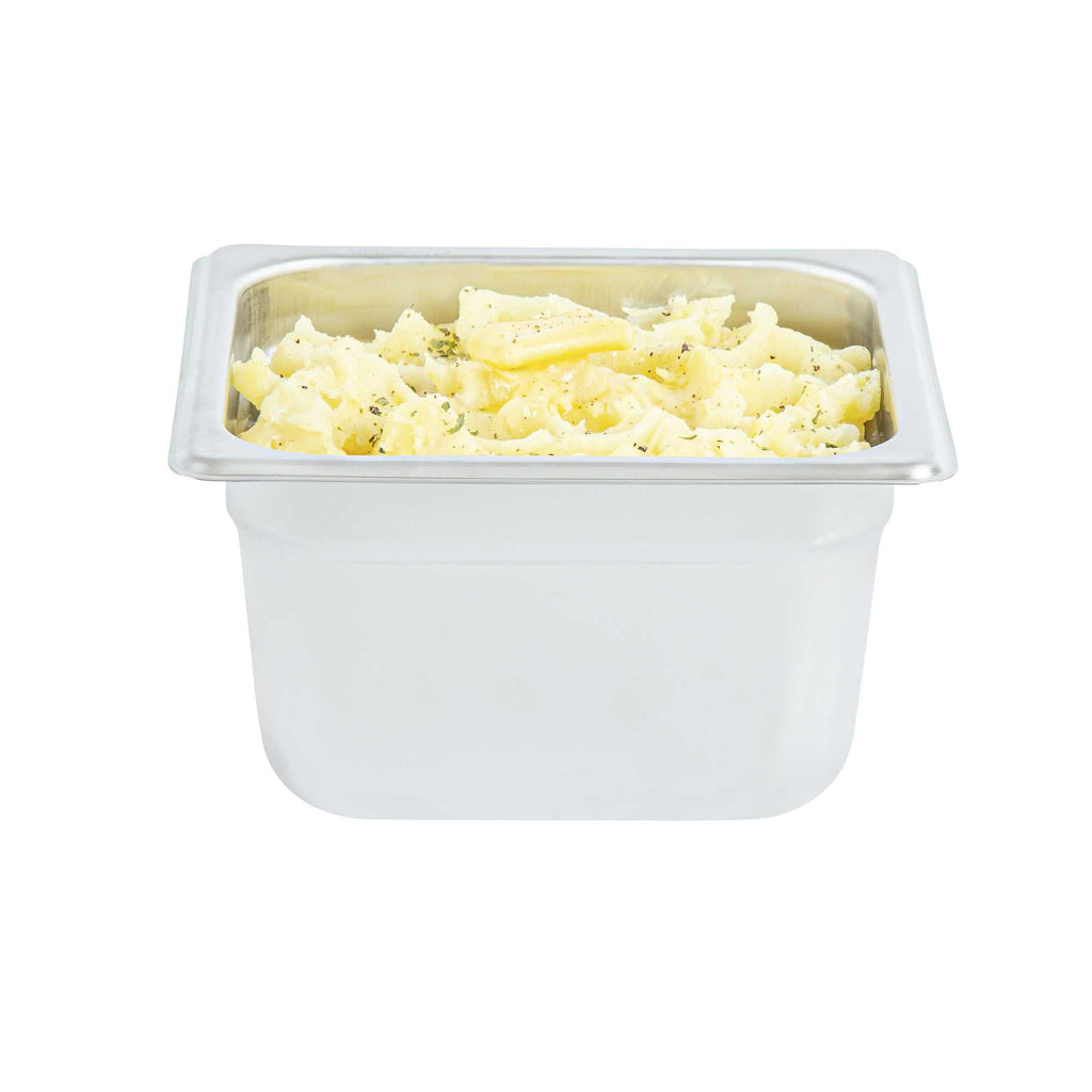 Kitchen Tek Stainless Steel 1/6 Size Steam Table Pan - 4 Inch Deep, Anti Jam, 24 Gauge - 1 count box
