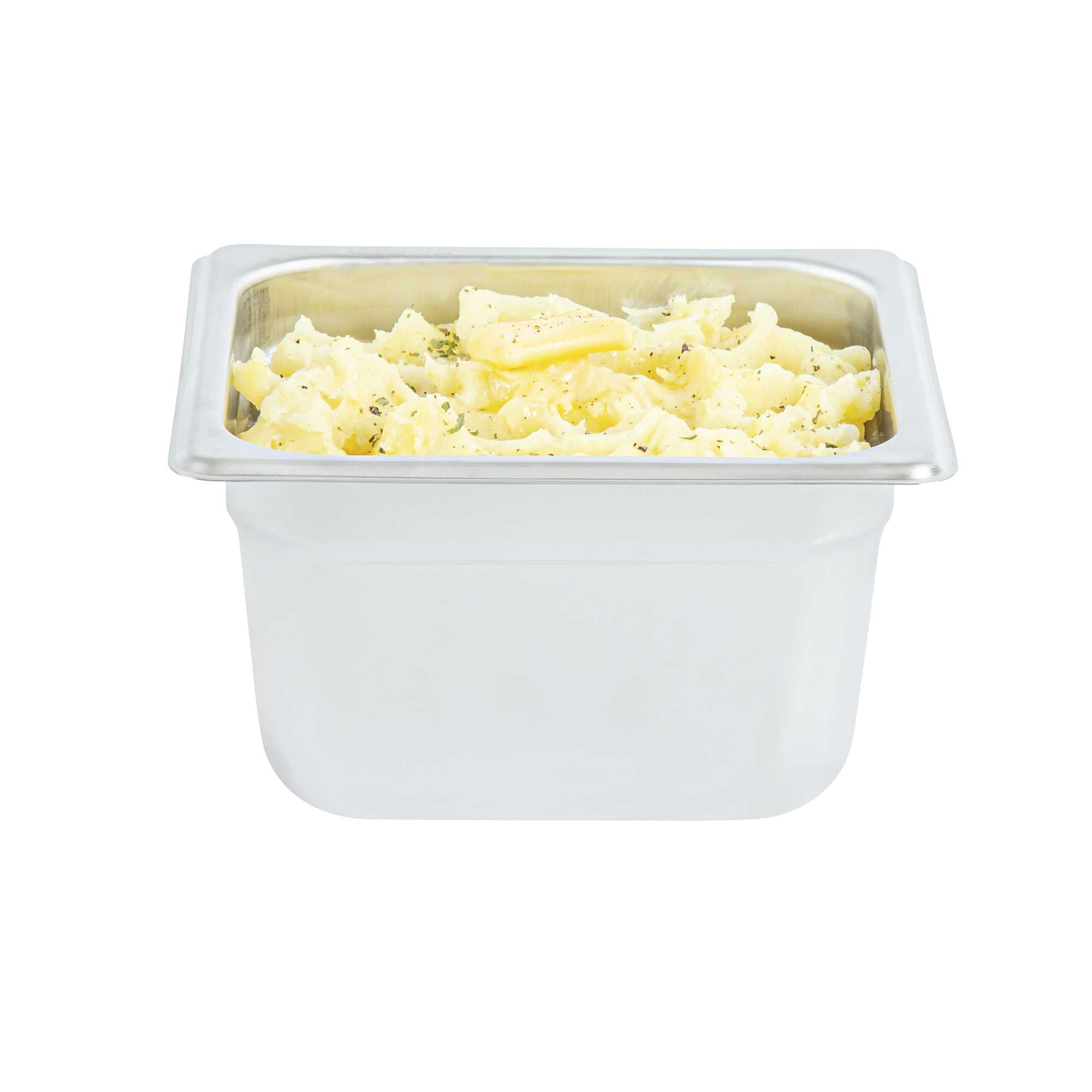 Kitchen Tek Stainless Steel 1/6 Size Steam Table Pan - 4 Inch Deep, Anti Jam, 24 Gauge - 1 count box