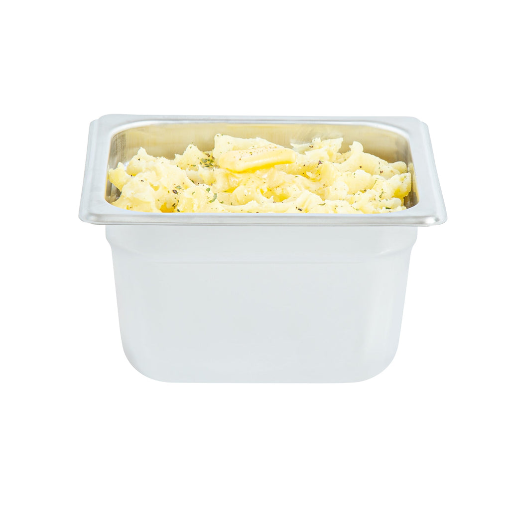 Kitchen Tek Stainless Steel 1/6 Size Steam Table Pan - 4 Inch Deep, Anti Jam, 24 Gauge - 12 count box