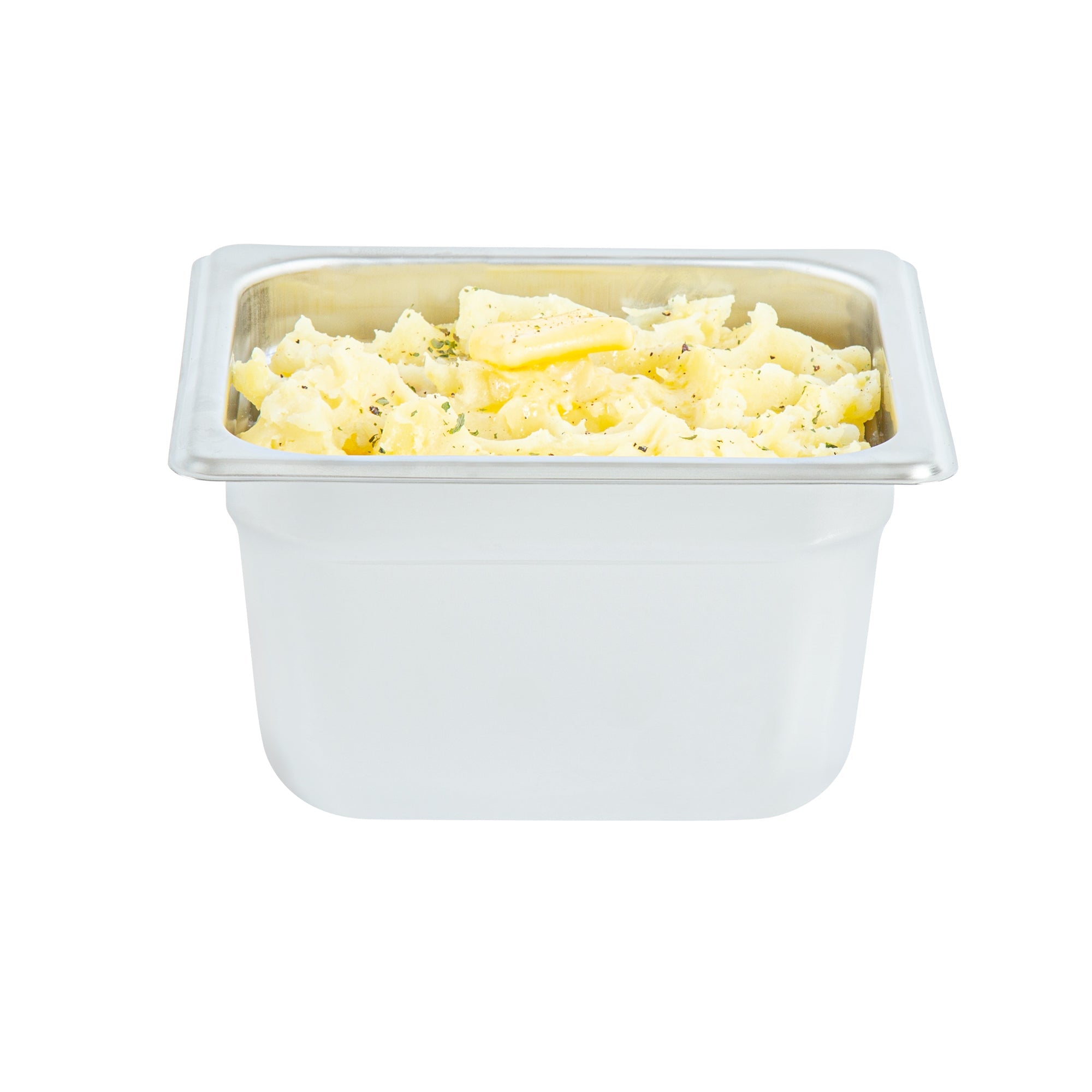 Kitchen Tek Stainless Steel 1/6 Size Steam Table Pan - 4 Inch Deep, Anti Jam, 24 Gauge - 12 count box