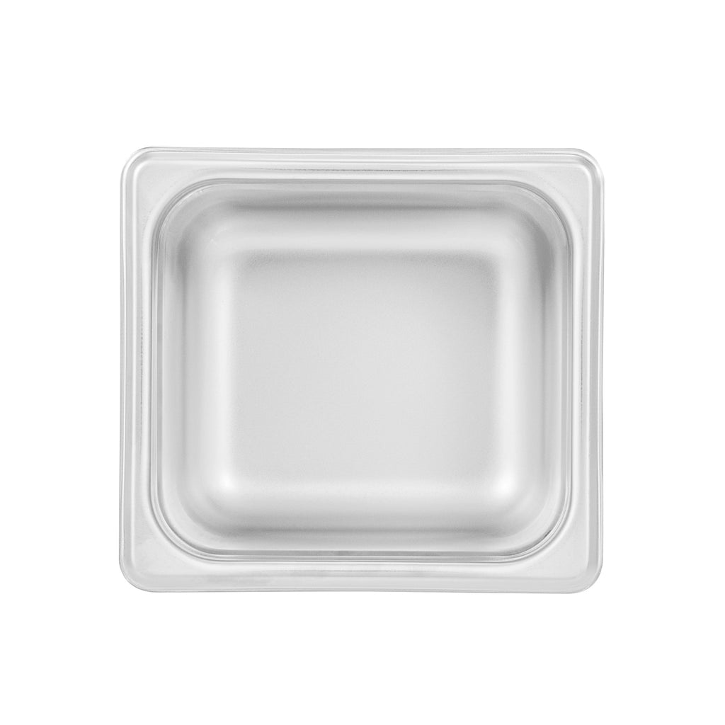 Kitchen Tek Stainless Steel 1/6 Size Steam Table Pan - 4 Inch Deep, Anti Jam, 24 Gauge - 12 count box