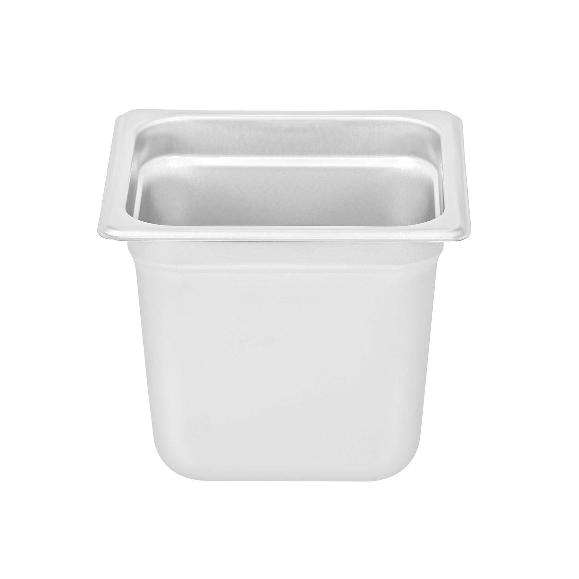 Kitchen Tek Stainless Steel 1/6 Size Steam Table Pan - 6 Inch Deep, Anti Jam, 24 Gauge - 1 count box