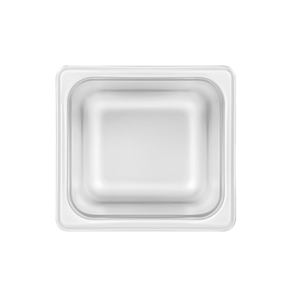 Kitchen Tek Stainless Steel 1/6 Size Steam Table Pan - 6 Inch Deep, Anti Jam, 24 Gauge - 12 count box