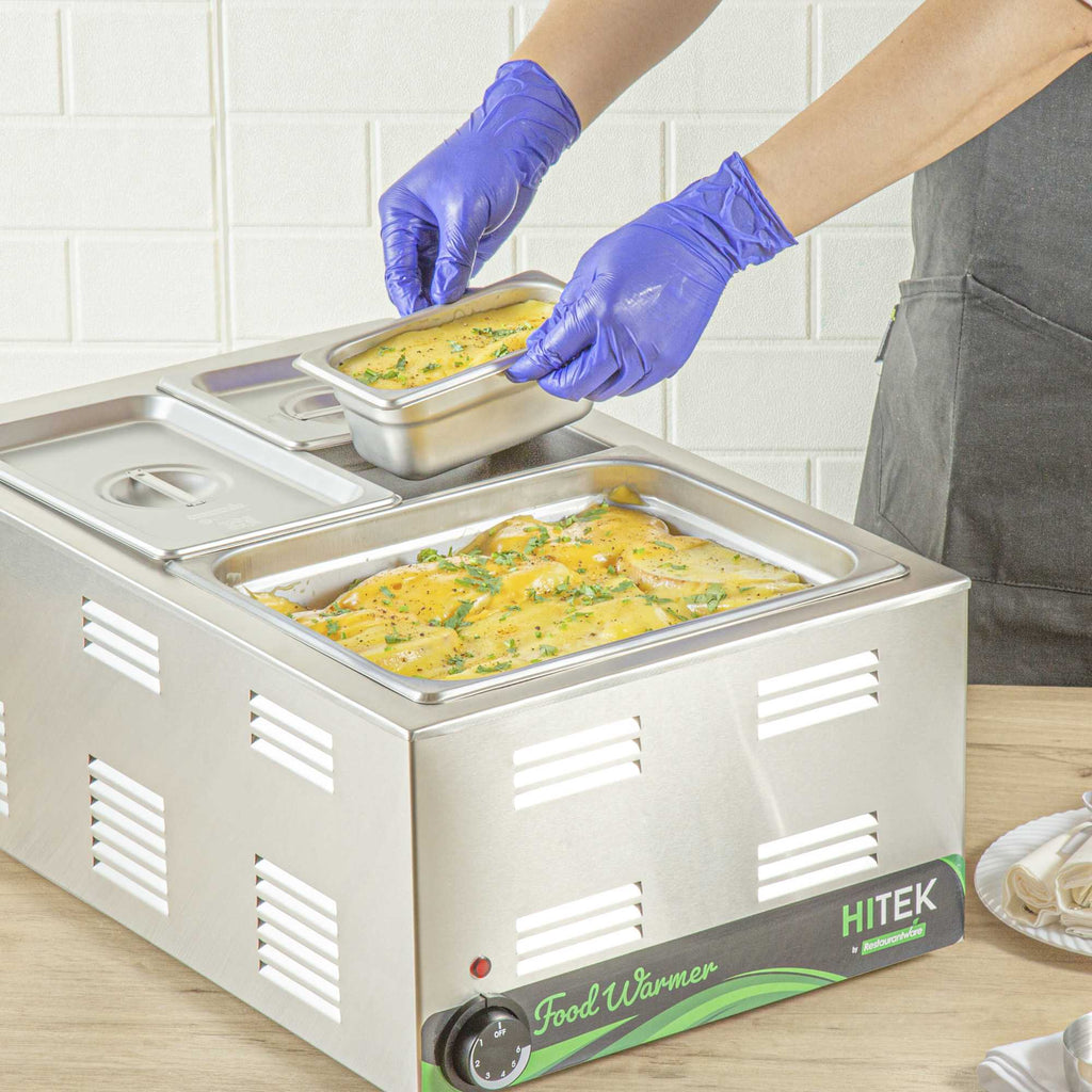 Kitchen Tek Stainless Steel 1/9 Size Steam Table Pan - 2 1/2 Inch Deep, Anti Jam, 24 Gauge - 1 count box