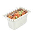 Kitchen Tek Stainless Steel 1/9 Size Steam Table Pan - 4 Inch Deep, Anti Jam, 24 Gauge - 1 count box