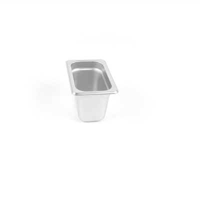 Kitchen Tek Stainless Steel 1/9 Size Steam Table Pan - 4 Inch Deep, Anti Jam, 24 Gauge - 12 count box