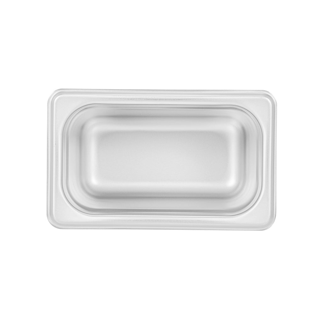 Kitchen Tek Stainless Steel 1/9 Size Steam Table Pan - 4 Inch Deep, Anti Jam, 24 Gauge - 12 count box