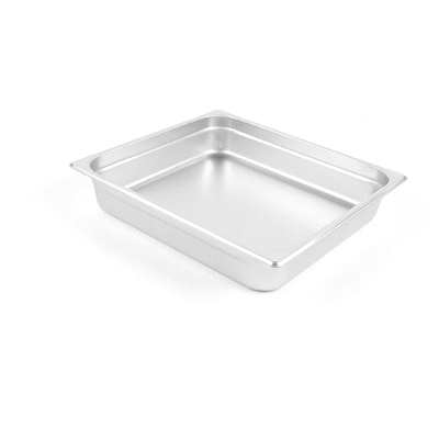 Kitchen Tek Stainless Steel 2/3 Size Steam Table Pan - 2 1/2 Inch Deep, Anti Jam, 24 Gauge - 1 count box