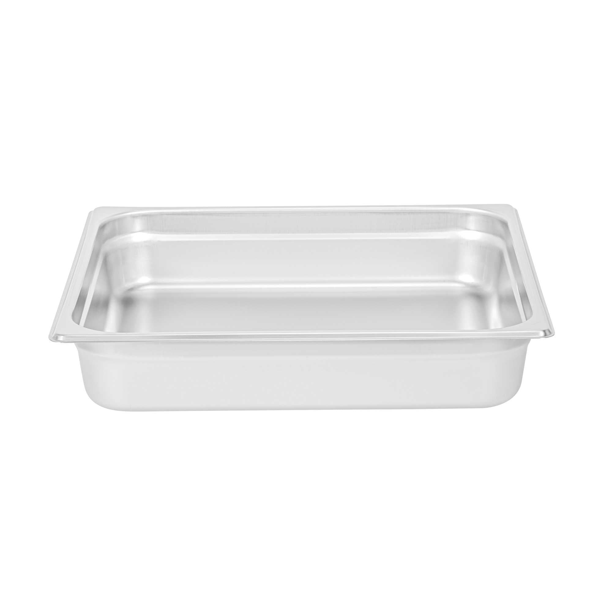Kitchen Tek Stainless Steel 2/3 Size Steam Table Pan - 2 1/2 Inch Deep, Anti Jam, 24 Gauge - 1 count box
