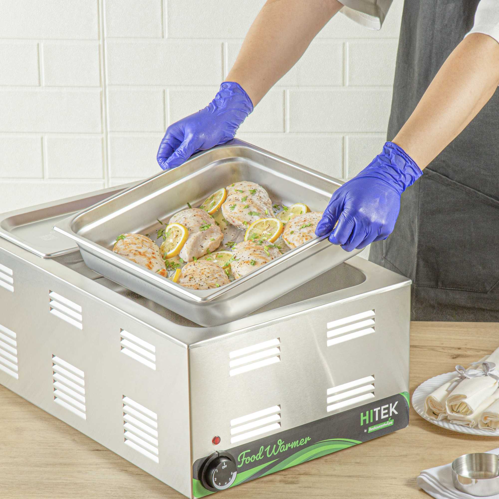 Kitchen Tek Stainless Steel 2/3 Size Steam Table Pan - 2 1/2 Inch Deep, Anti Jam, 24 Gauge - 1 count box