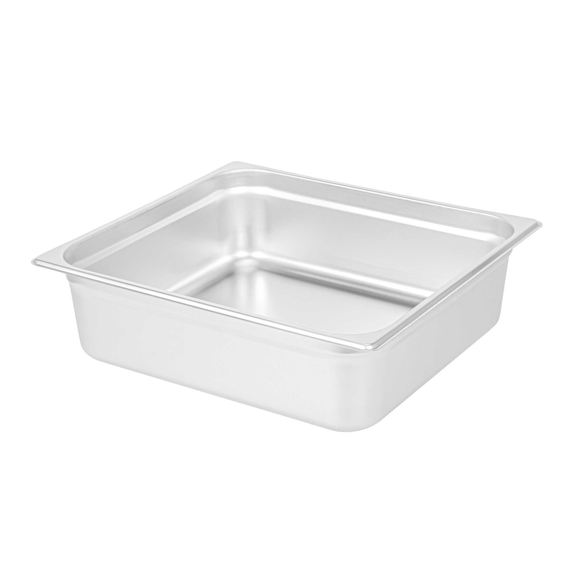 Kitchen Tek Stainless Steel 2/3 Size Steam Table Pan - 4 Inch Deep, Anti Jam, 24 Gauge - 1 count box