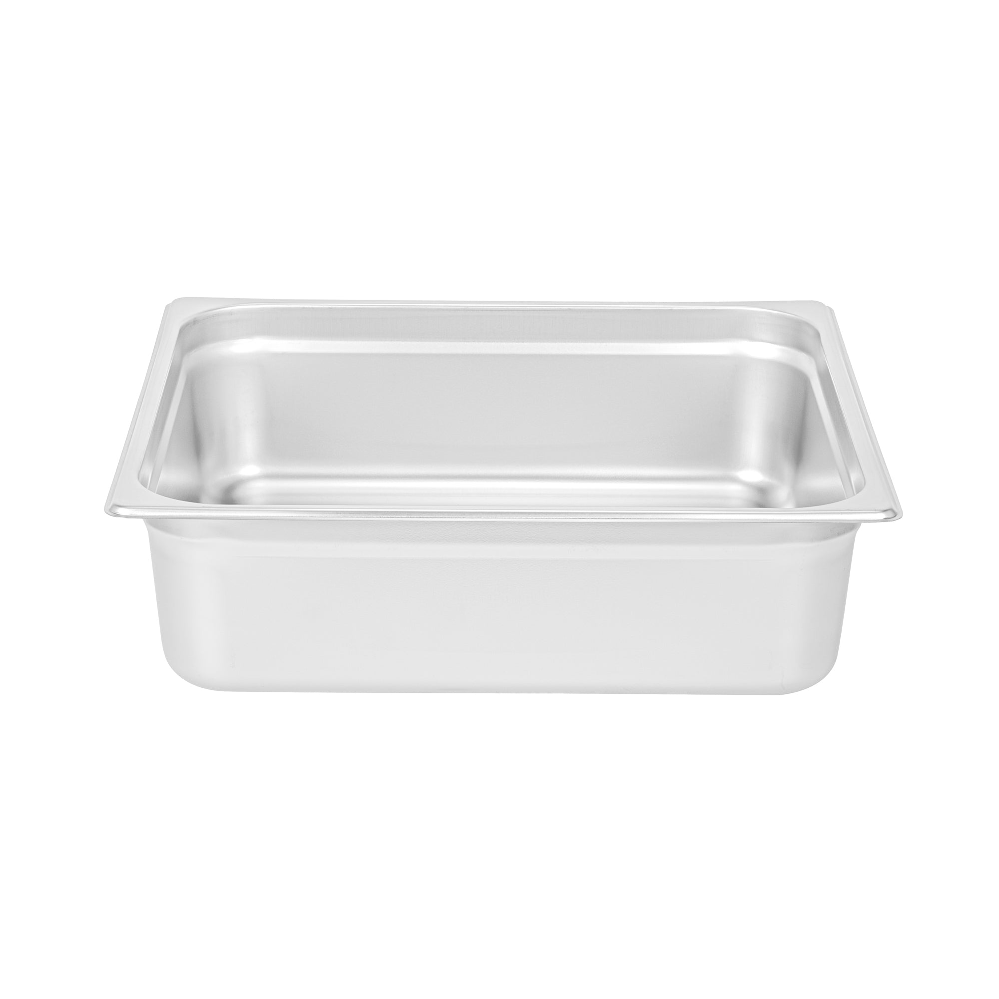 Kitchen Tek Stainless Steel 2/3 Size Steam Table Pan - 4 Inch Deep, Anti Jam, 24 Gauge - 6 count box