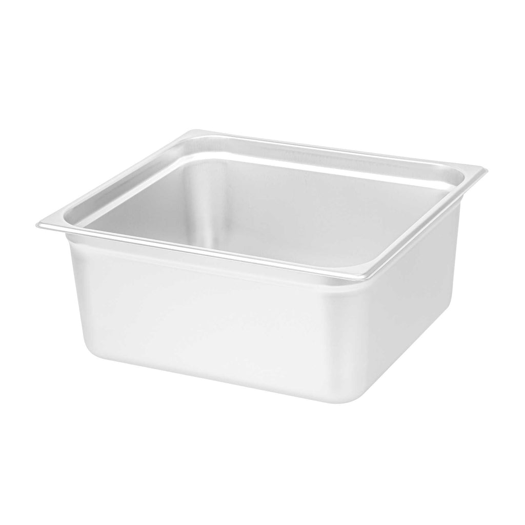 Kitchen Tek Stainless Steel 2/3 Size Steam Table Pan - 6 Inch Deep, Anti Jam, 24 Gauge - 1 count box