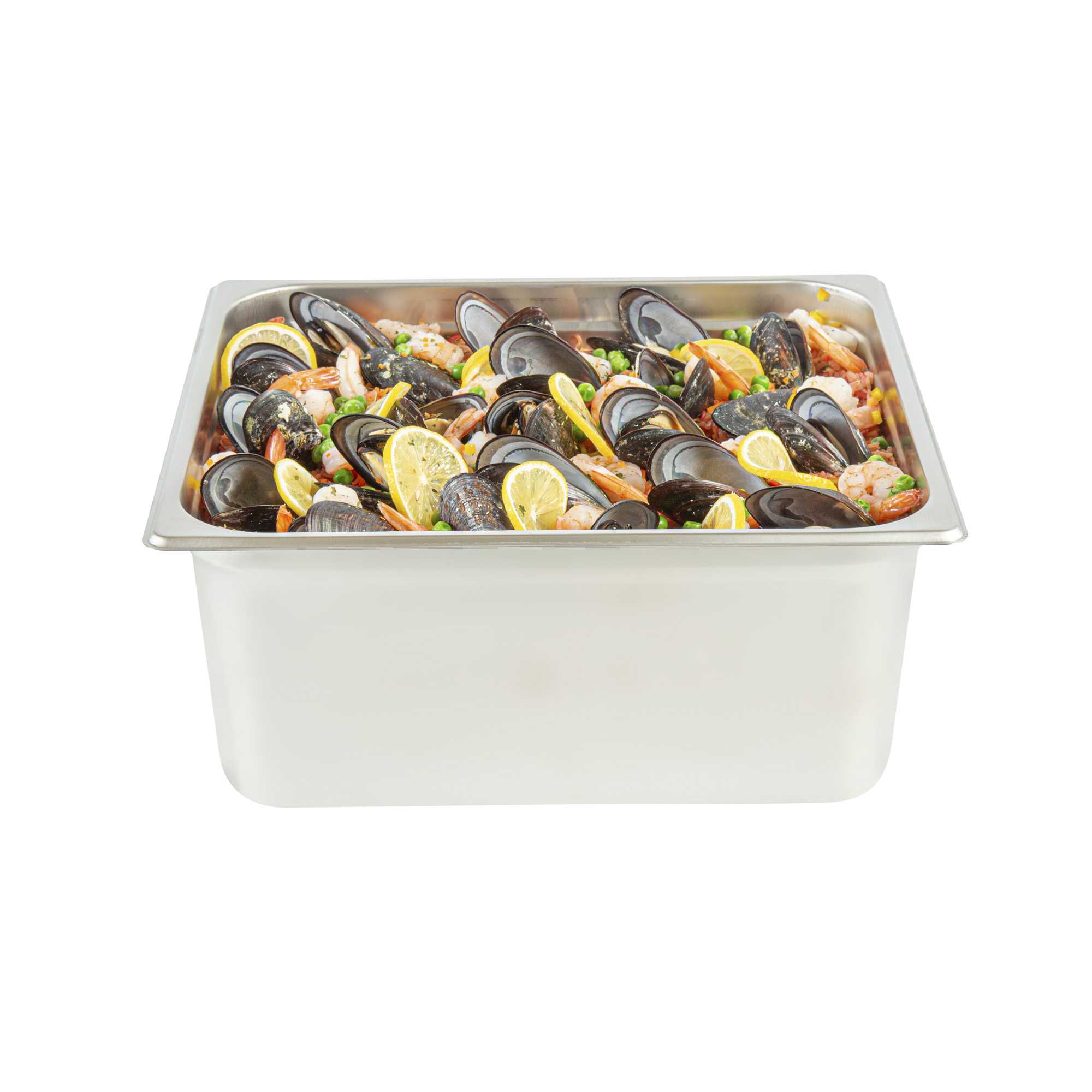 Kitchen Tek Stainless Steel 2/3 Size Steam Table Pan - 6 Inch Deep, Anti Jam, 24 Gauge - 1 count box