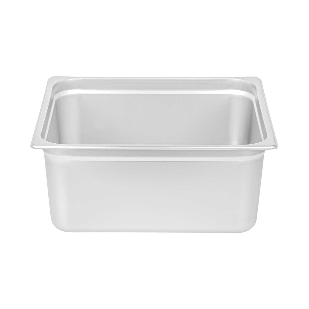 Kitchen Tek Stainless Steel 2/3 Size Steam Table Pan - 6 Inch Deep, Anti Jam, 24 Gauge - 1 count box
