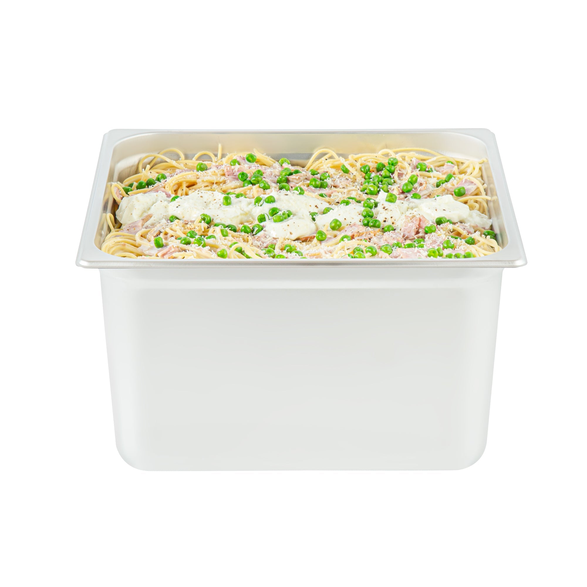 Kitchen Tek Stainless Steel 2/3 Size Steam Table Pan - 8 Inch Deep, Anti Jam, 24 Gauge - 6 count box