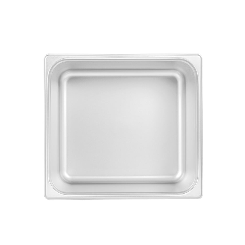 Kitchen Tek Stainless Steel 2/3 Size Steam Table Pan - 8 Inch Deep, Anti Jam, 24 Gauge - 6 count box