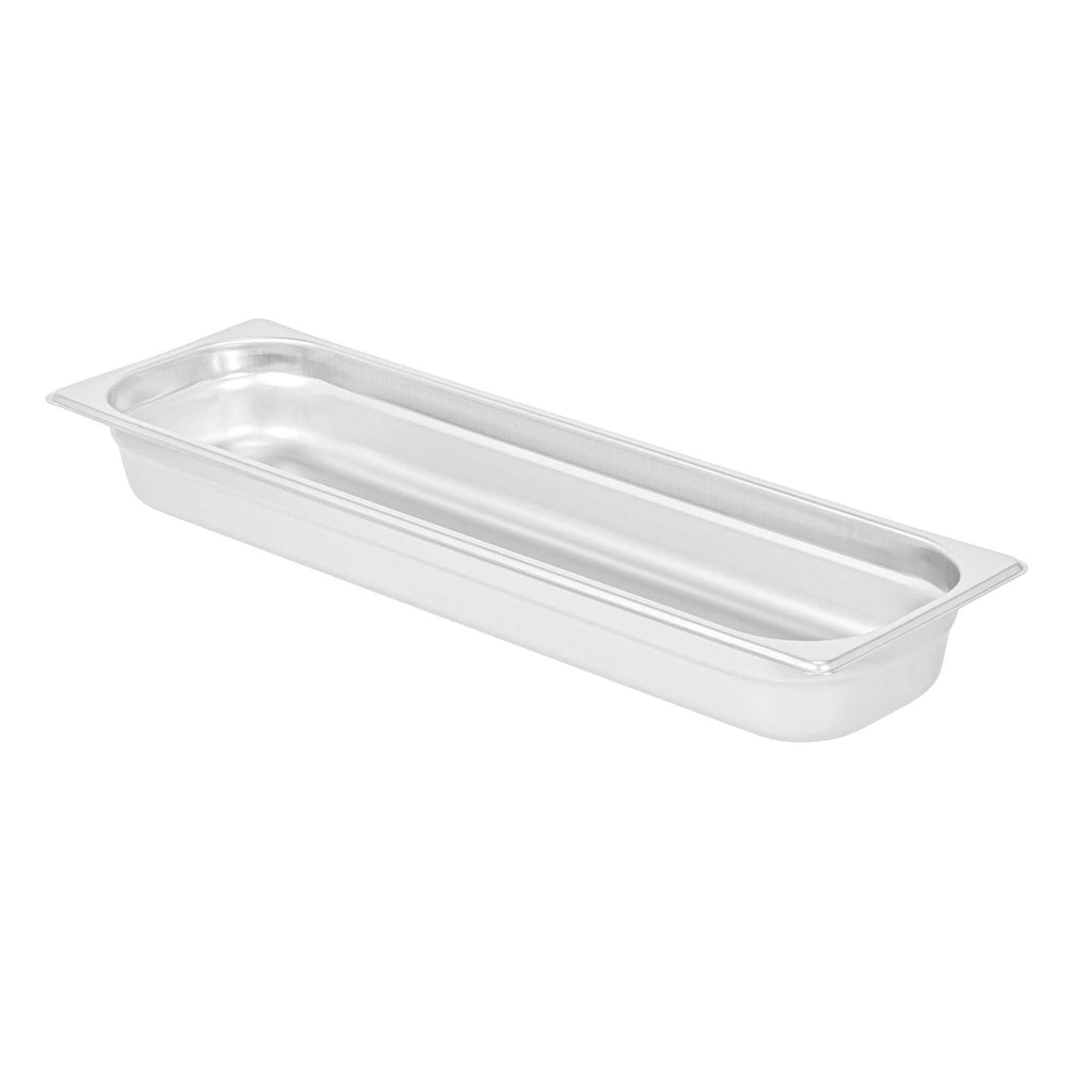 Kitchen Tek Stainless Steel 1/2 Size Long Steam Table Pan - 2 1/2 Inch Deep, Anti Jam, 24 Gauge - 1 count box