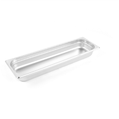 Kitchen Tek Stainless Steel 1/2 Size Long Steam Table Pan - 2 1/2 Inch Deep, Anti Jam, 24 Gauge - 6 count box