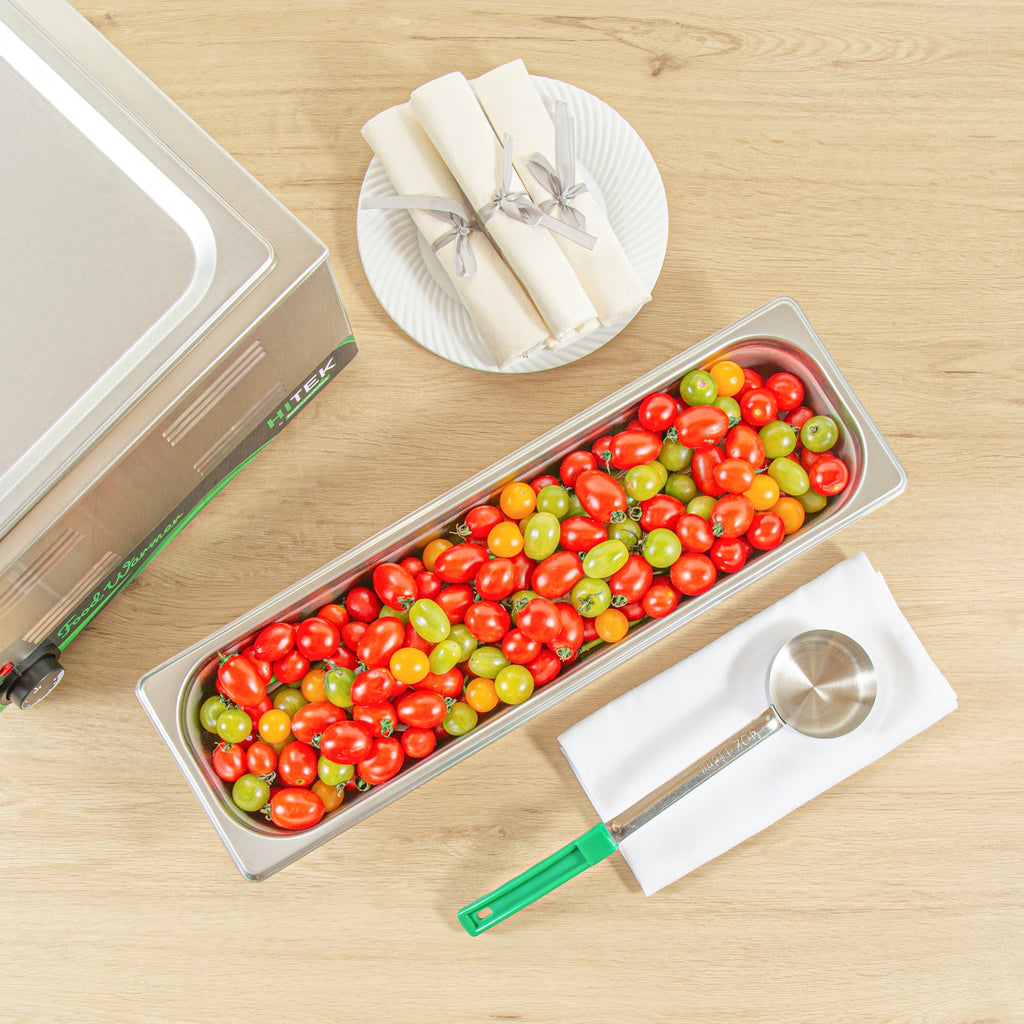 Kitchen Tek Stainless Steel 1/2 Size Long Steam Table Pan - 2 1/2 Inch Deep, Anti Jam, 24 Gauge - 6 count box