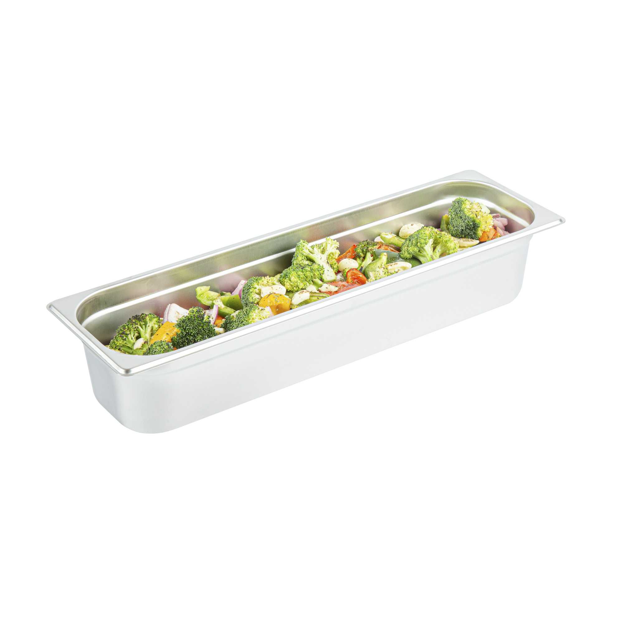 Kitchen Tek Stainless Steel 1/2 Size Long Steam Table Pan - 4 Inch Deep, Anti Jam, 24 Gauge - 1 count box