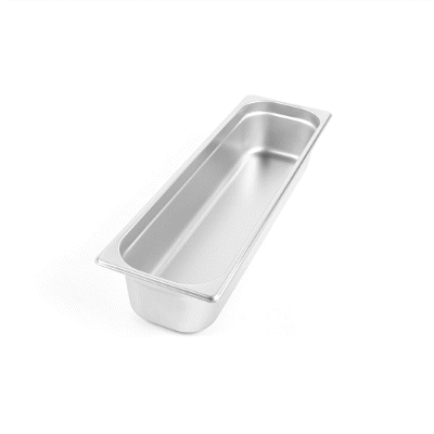 Kitchen Tek Stainless Steel 1/2 Size Long Steam Table Pan - 4 Inch Deep, Anti Jam, 24 Gauge - 1 count box