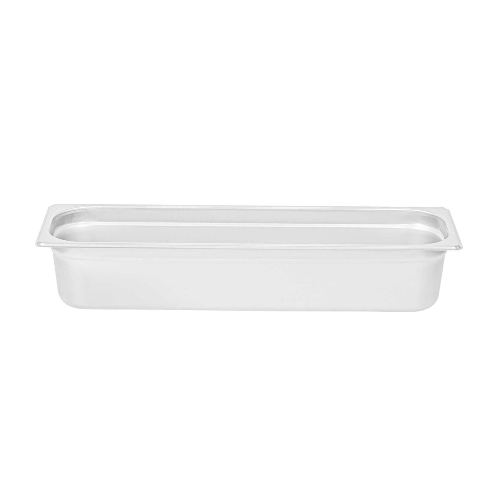 Kitchen Tek Stainless Steel 1/2 Size Long Steam Table Pan - 4 Inch Deep, Anti Jam, 24 Gauge - 1 count box