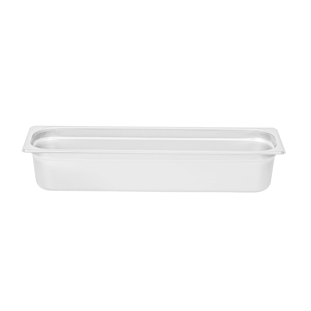 Kitchen Tek Stainless Steel 1/2 Size Long Steam Table Pan - 4 Inch Deep, Anti Jam, 24 Gauge - 6 count box