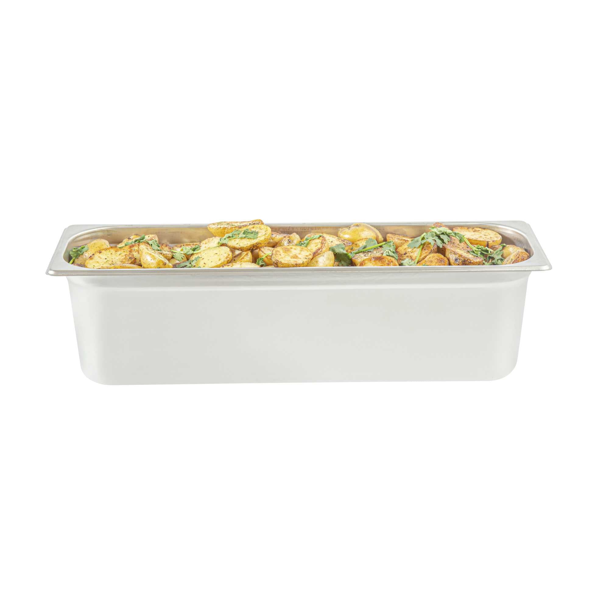 Kitchen Tek Stainless Steel 1/2 Size Long Steam Table Pan - 6 Inch Deep, Anti Jam, 24 Gauge - 1 count box