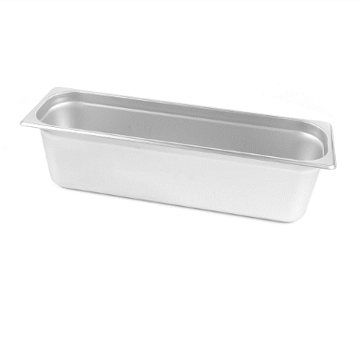 Kitchen Tek Stainless Steel 1/2 Size Long Steam Table Pan - 6 Inch Deep, Anti Jam, 24 Gauge - 1 count box