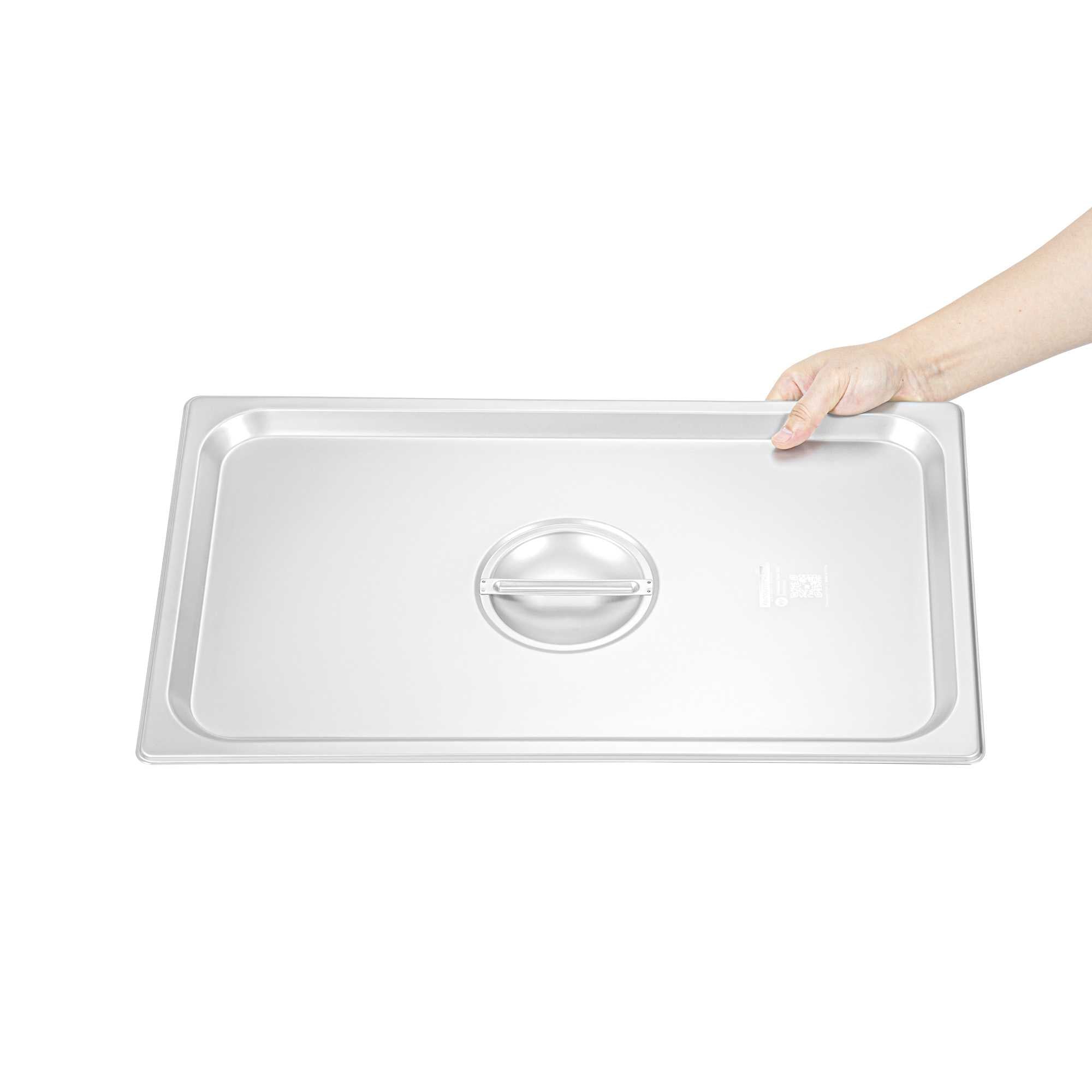 Kitchen Tek Stainless Steel Lid - Fits Full Size Steam Table Pan - 1 count box