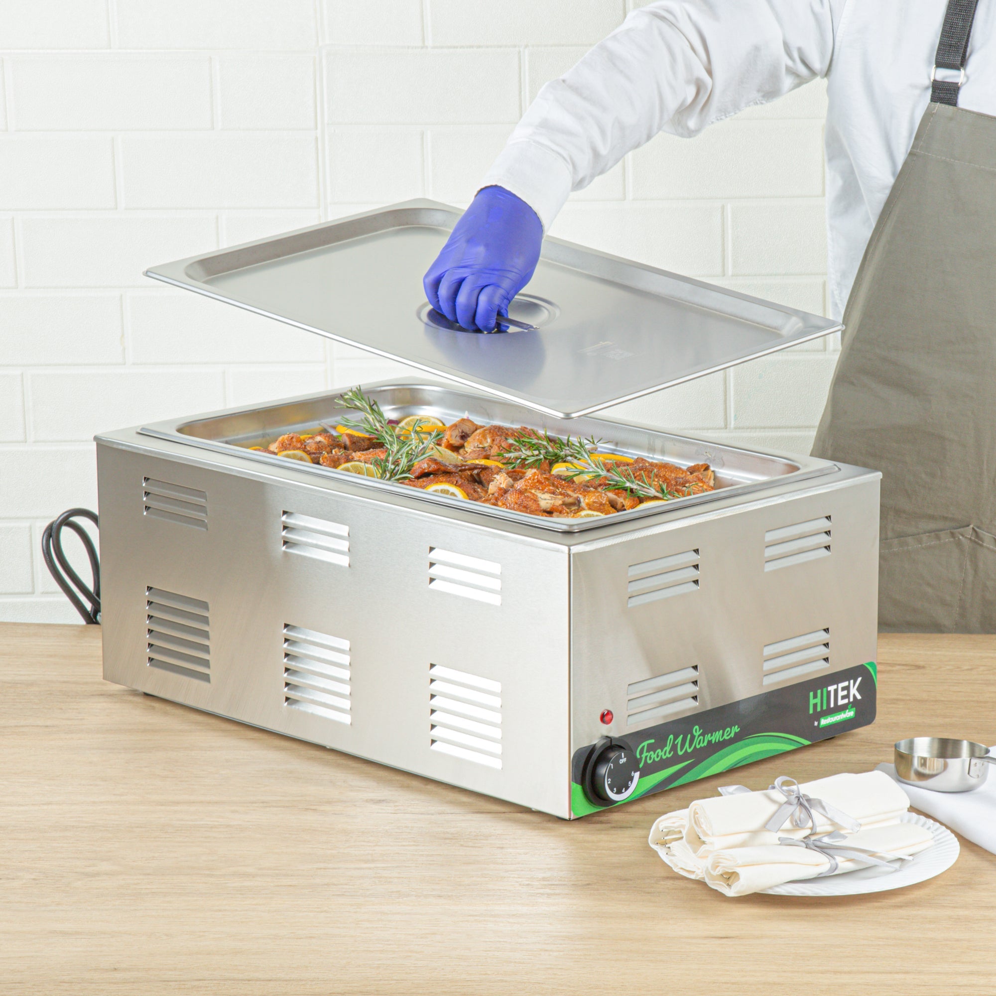 Kitchen Tek Stainless Steel Lid - Fits Full Size Steam Table Pan - 12 count box
