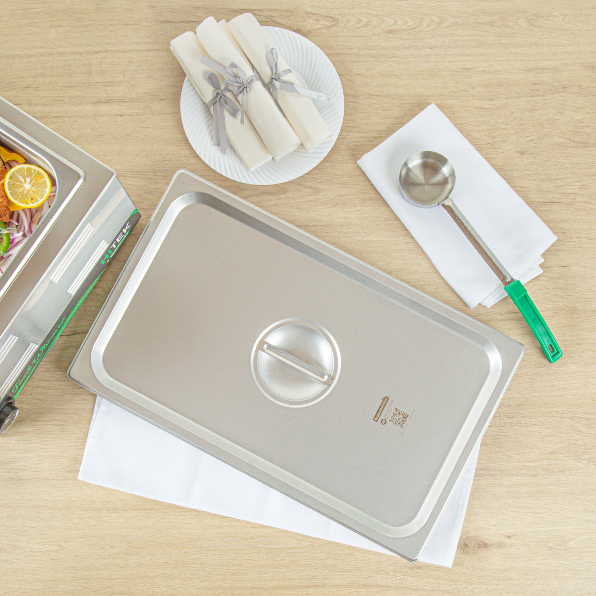 Kitchen Tek Stainless Steel Lid - Fits Full Size Steam Table Pan - 12 count box