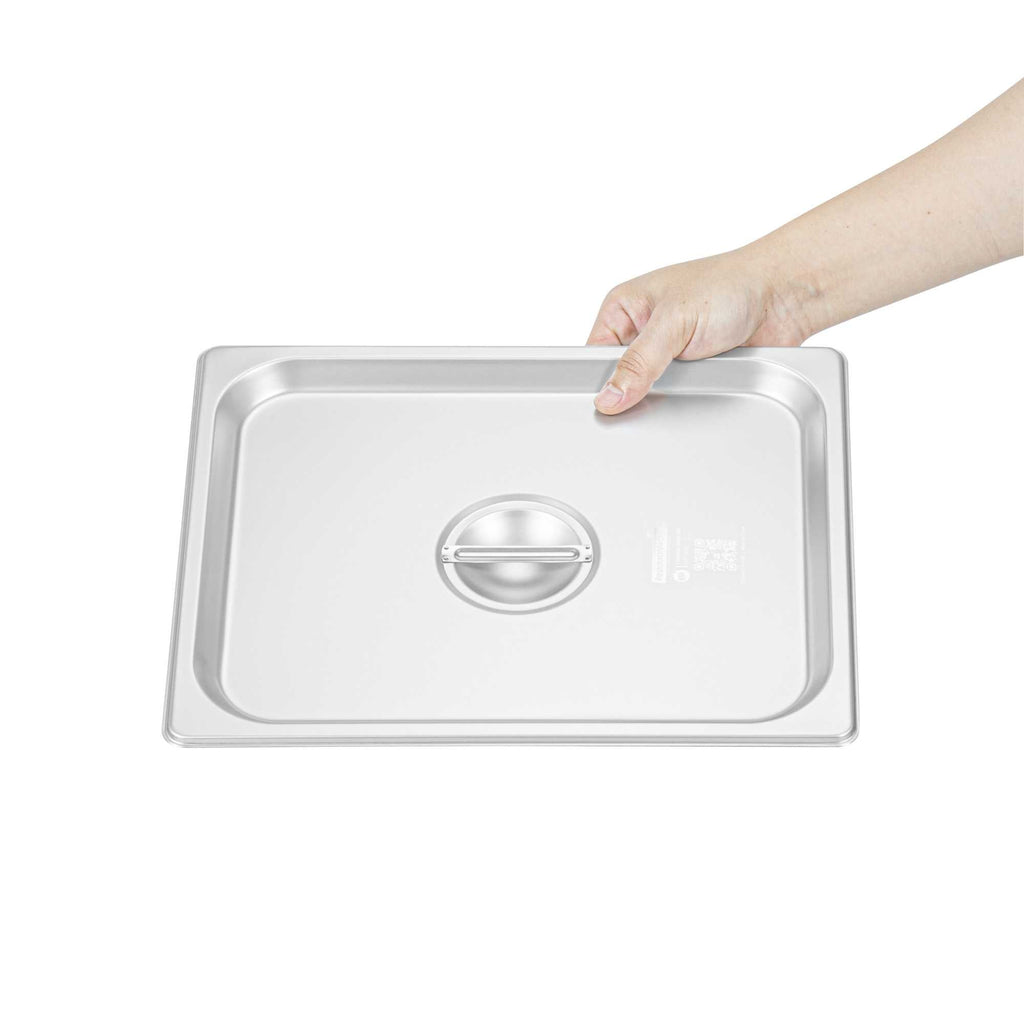 Kitchen Tek Stainless Steel Lid - Fits 1/2 Size Steam Table Pan - 1 count box