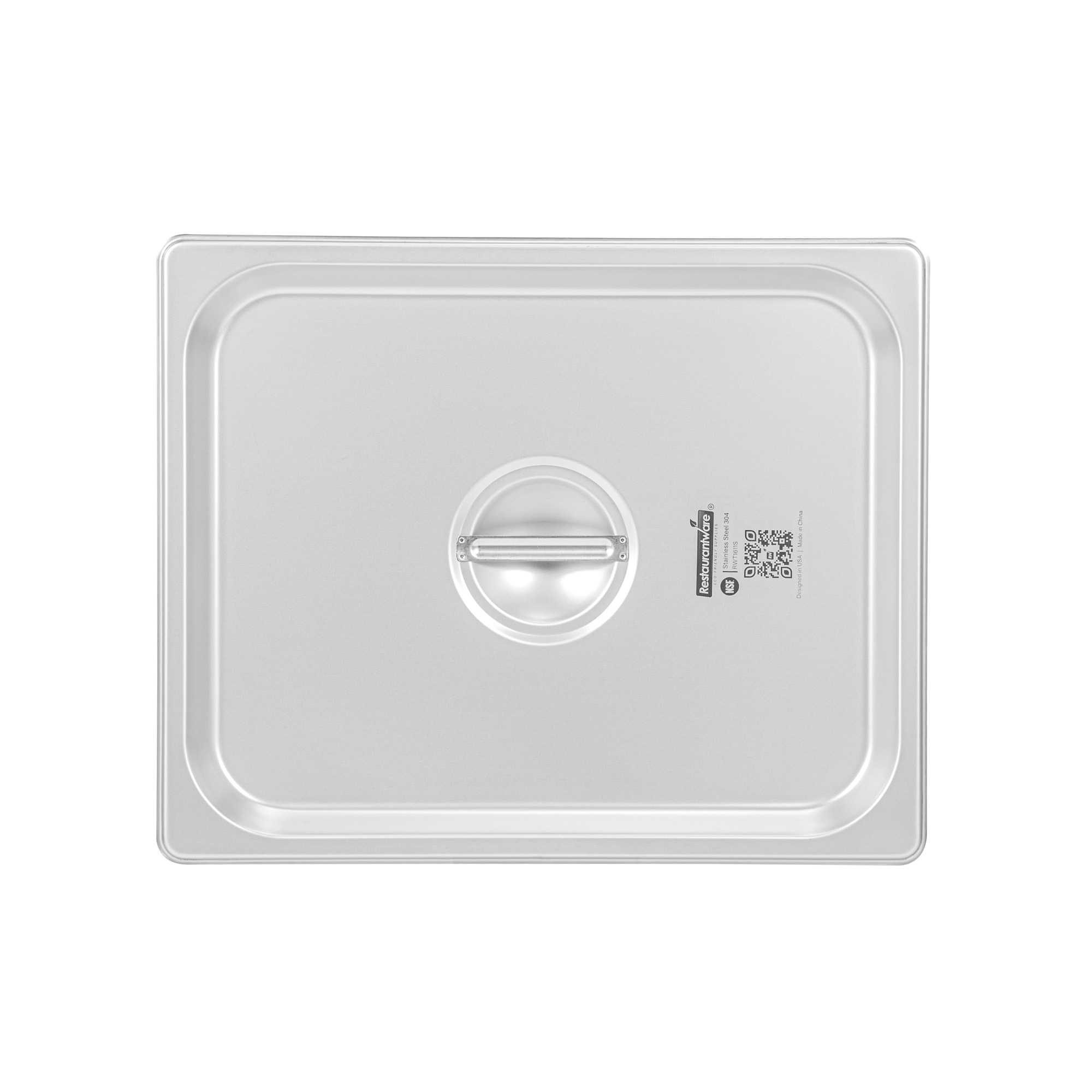 Kitchen Tek Stainless Steel Lid - Fits 1/2 Size Steam Table Pan - 1 count box