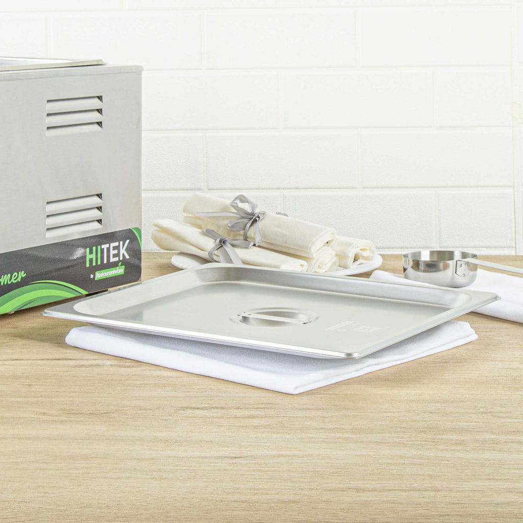Kitchen Tek Stainless Steel Lid - Fits 1/2 Size Steam Table Pan - 1 count box