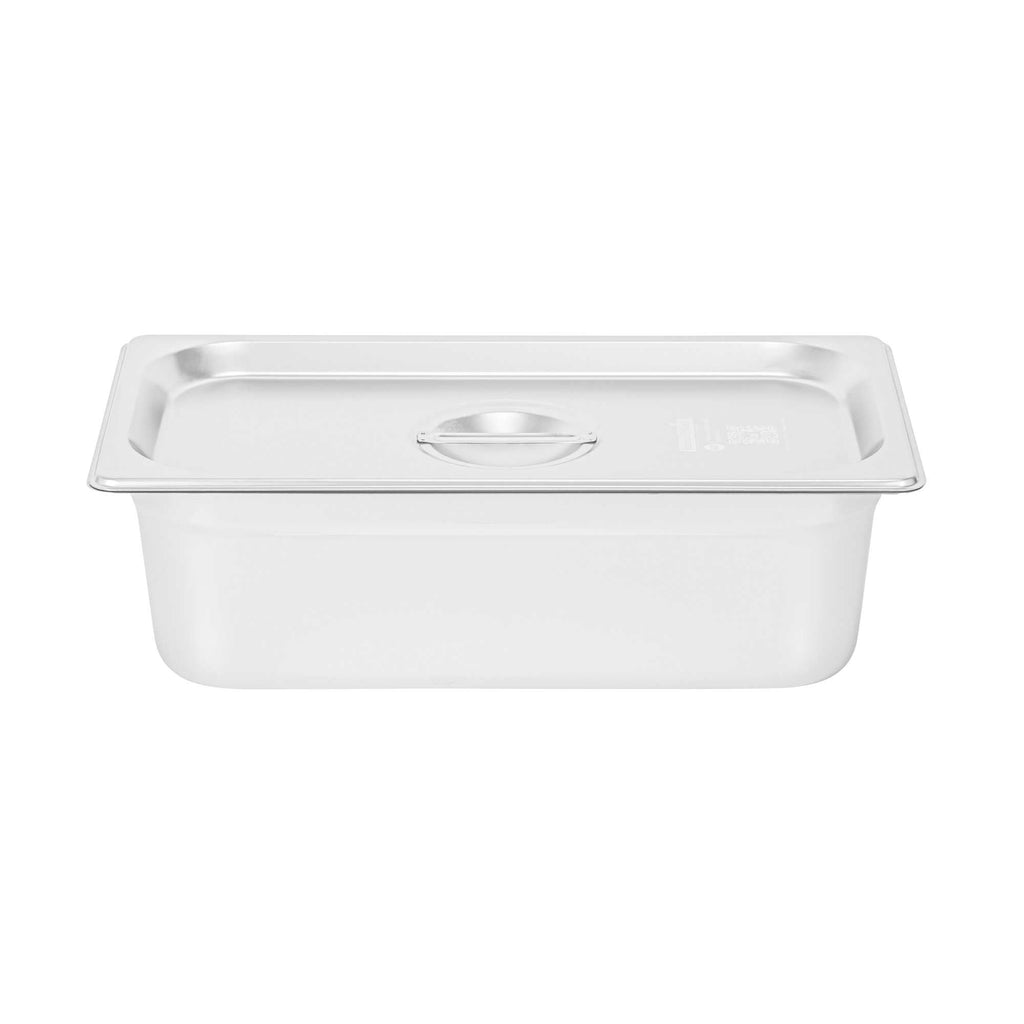 Kitchen Tek Stainless Steel Lid - Fits 1/3 Size Steam Table Pan - 1 count box