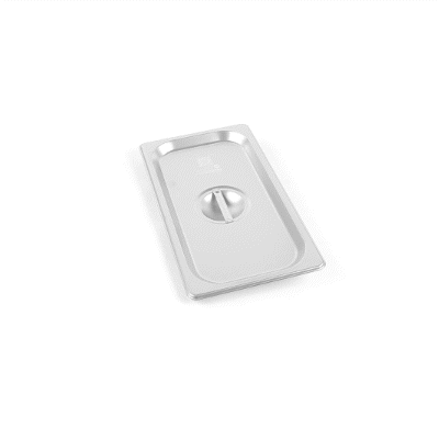 Kitchen Tek Stainless Steel Lid - Fits 1/3 Size Steam Table Pan - 1 count box
