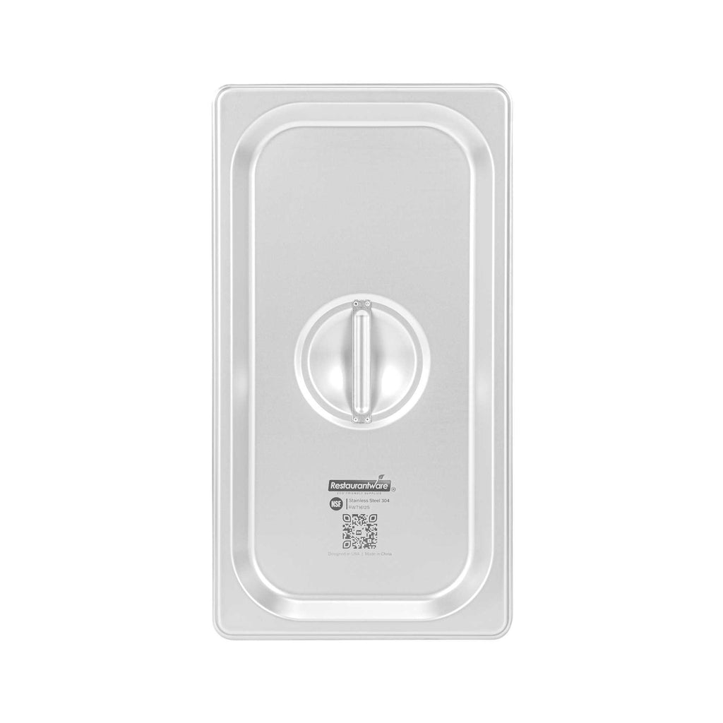 Kitchen Tek Stainless Steel Lid - Fits 1/3 Size Steam Table Pan - 1 count box